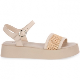 SandalenFrauRAFIAMACRAMEECRU