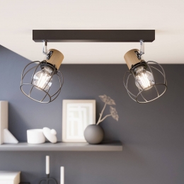 EnvostarFenceplafondlampmetaalhout2-lamps