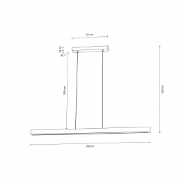 EnvostarLineoLEDhanglampgrenengrijs118cm
