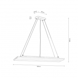 EnvostarTribeLEDhanglampdennenhoutdonker