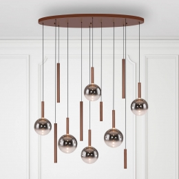 PaulNeuhausLEDhanglampBowl120cmbruingrijs