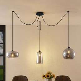 HanglampLucandeZyli3-lampsrookgrijsglas