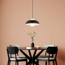 GloboHanglampLowematzwart38cmmetaal