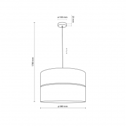TKLightingNicolhanglampzwarthout-effect38cm1-lamp1xE27
