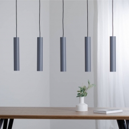 ArgonHanglampBrentagrijsstaallengte110cm5-lamps