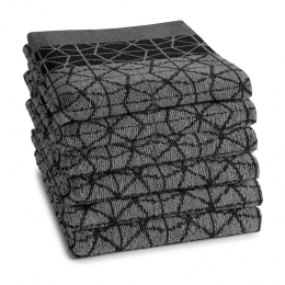 DDDDDkeukendoekChrystal-50x55cm-Black-6stuks