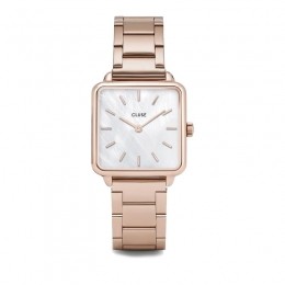 CLUSELaTtragoneRoseGoldWhitePearlCL60027S-horloge