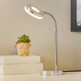 RealityLeuchtenRennesLEDtafellampchroomkleurighoogte40cm