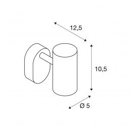 SLVLEDwandspotNoblo3000Kwit13cmmetaal