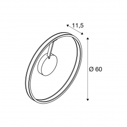 SLVLEDplafondlampOne60cmmessingkleurigmetaalCCT