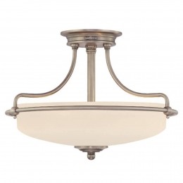 QUOIZELPlafondlampGriffin43cmnikkelantiek