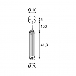 SLVLEDhanglampQuimerabronskleurig8cmCCT