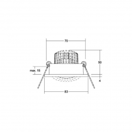 BRUMBERGLEDinbouwspotBerrie-Rdimbaarnikkel