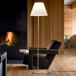 LuceplanCostanzavloerlampD13tifaluminiumwit