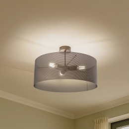 DomilucePlafondlampZofiakoffiebruinmetaal50cm3-lampsE27