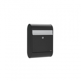 BrievenbusAllux5000zwartmetgrijzeklep