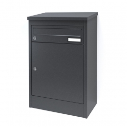 JomaK2pakketboxmet1brievenbus-Donkergrijs