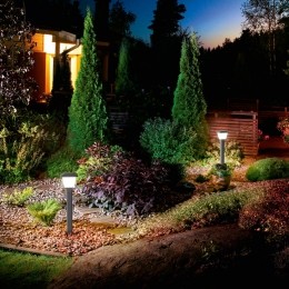 FabasLuceTuinpadverlichtingLena60cmdonkergrijsmetaalE27IP65