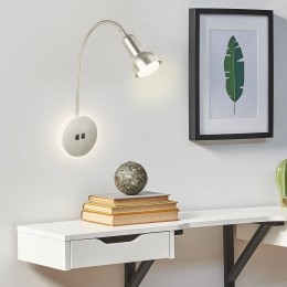 BrilonerLEDwandlamp2178012Double-Switchnikkelmat