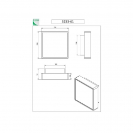 FabasLuceWandlampOban24cmx24cm1xE27witIP65