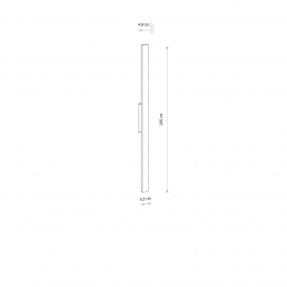 NowodvorskiLightingLEDwandlampDemiMzwartaluminiumhoogte100cmIP54