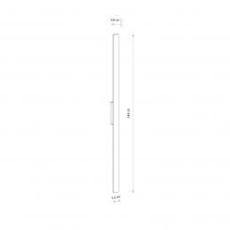 NowodvorskiLightingLEDwandlampDemiLzandaluminiumhoogte144cmIP54