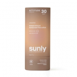 AttitudeSunCareSUNLYTintedMineralSunscreenFaceStickSPF30