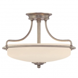 QUOIZELPlafondlampGriffin43cmnikkelantiek