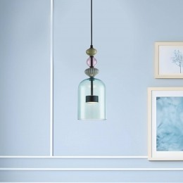 Eko-LightLEDhanglampArtekapglasblauw16cm12W