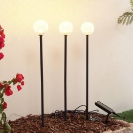 LindbyLEDlampopzonne-energieBrindleysetvan3zwartglas