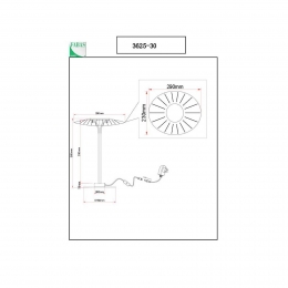 FabasLuceLEDtafellampVelawittransparant36cmacryldimmer