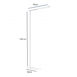 LEDkantoorvloerlampMAULjetwitdimbaar195cm