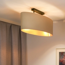 EnvostarplafondlampIdunlichtbeige80cmnatuurlijkmateriaal