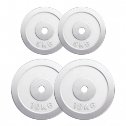 HalterschijvenSet-Bundel2x52x10kg-Chroom-30mm-GorillaSports