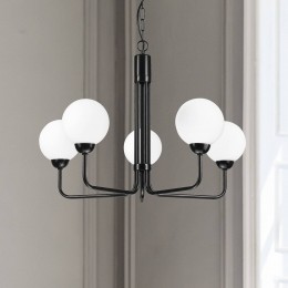 LamkurKroonluchterMaloumetglazenkappen5-lamps