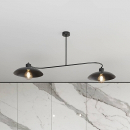 EMIBIGLIGHTINGPlafondlampFoster2-lamps100cmzwartmetaal