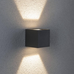 PaulmannCyboLEDbuitenwandlamp2700K8x8cmgrijs