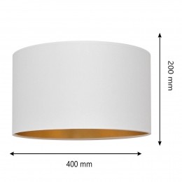 HELAMLampenkapAlba40cmE27witgoud