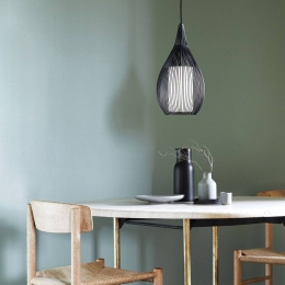 BeaconLightingBeaconhanglampSoliszwartmetaalglas19cm