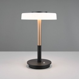 TrioLightingLEDtafellampCelestewitbruin35cmglasmetaalTouchdim