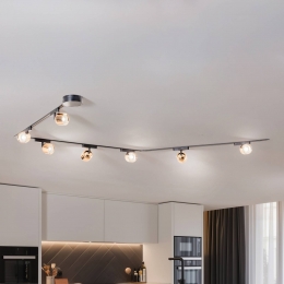 LindbyLumarorailsystemspots7-lampsgoud8cm48Vdimbaar