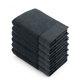WalraSoftCottonBaddoek60x110cm550gramAntracite-6stuks