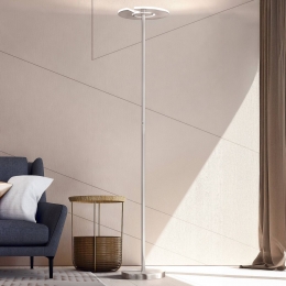 FISCHERHONSELLEDvloerlampDentmatnikkelchroom180cmCCT1-lamp