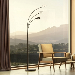 FISCHERHONSELLEDvloerlampDentzwart185cmmetaalCCT3-lamps