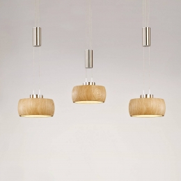 FISCHERHONSELLEDhanglampShine-Woodeikennikkellengte100cm3-lamps