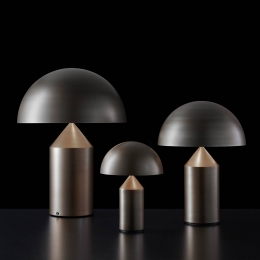 OluceAtollotafellampaluminium25cmbrons