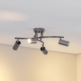 LuceaPlafondspotSpottezwart-chroom4-lamps