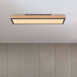 GloboDoroplafondlamplengte60cmeikenhout