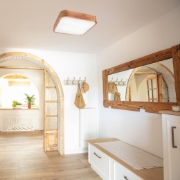 EnvostarGasparplafondlamphoekighout45x45cm