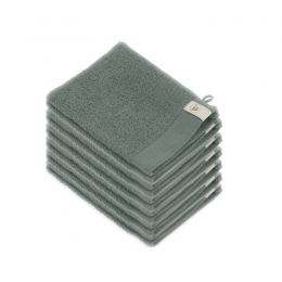 WalraSoftCottonWashandje16x21cm550gramLegergroen-12stuks